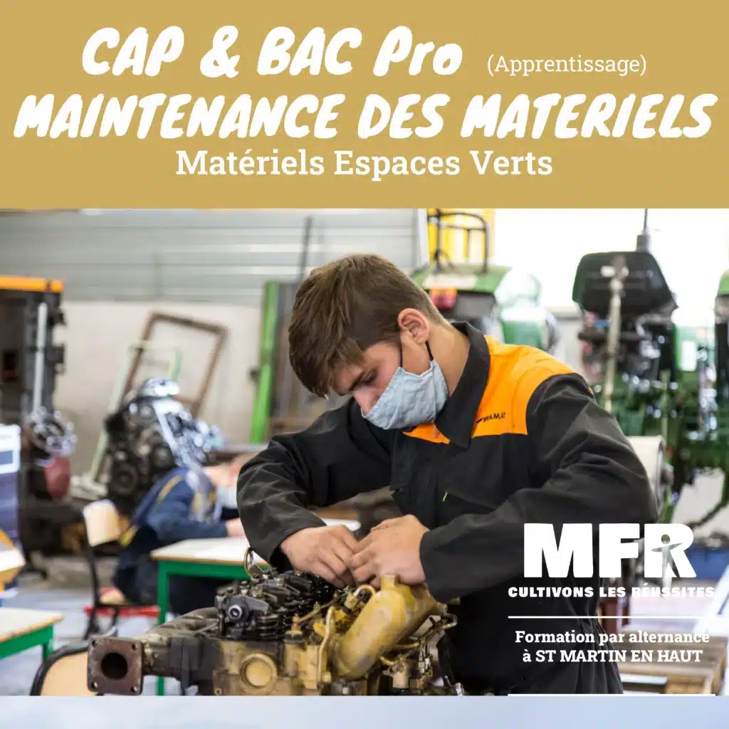 eleve en formation bac pro maintenance materiels espaces ver