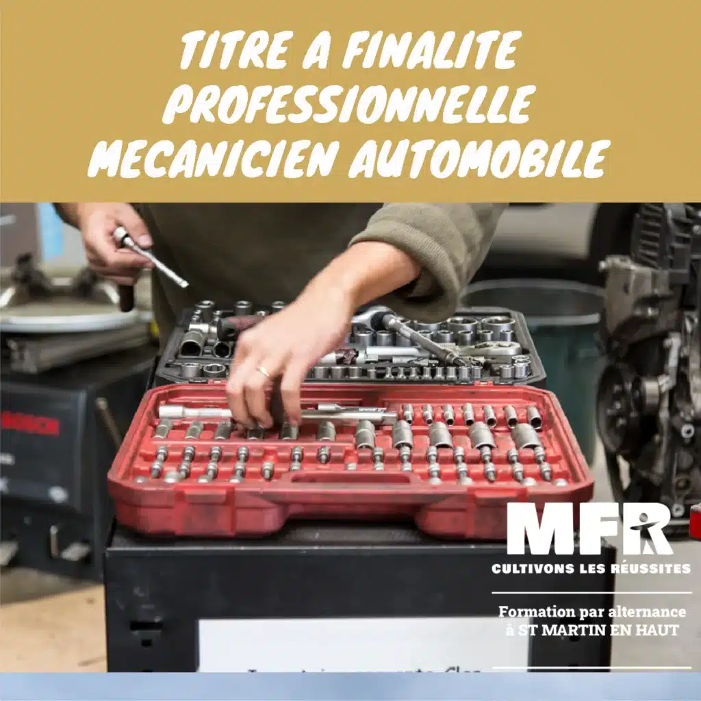mfr saint martin en haut titre professionnel mecanicien auto
